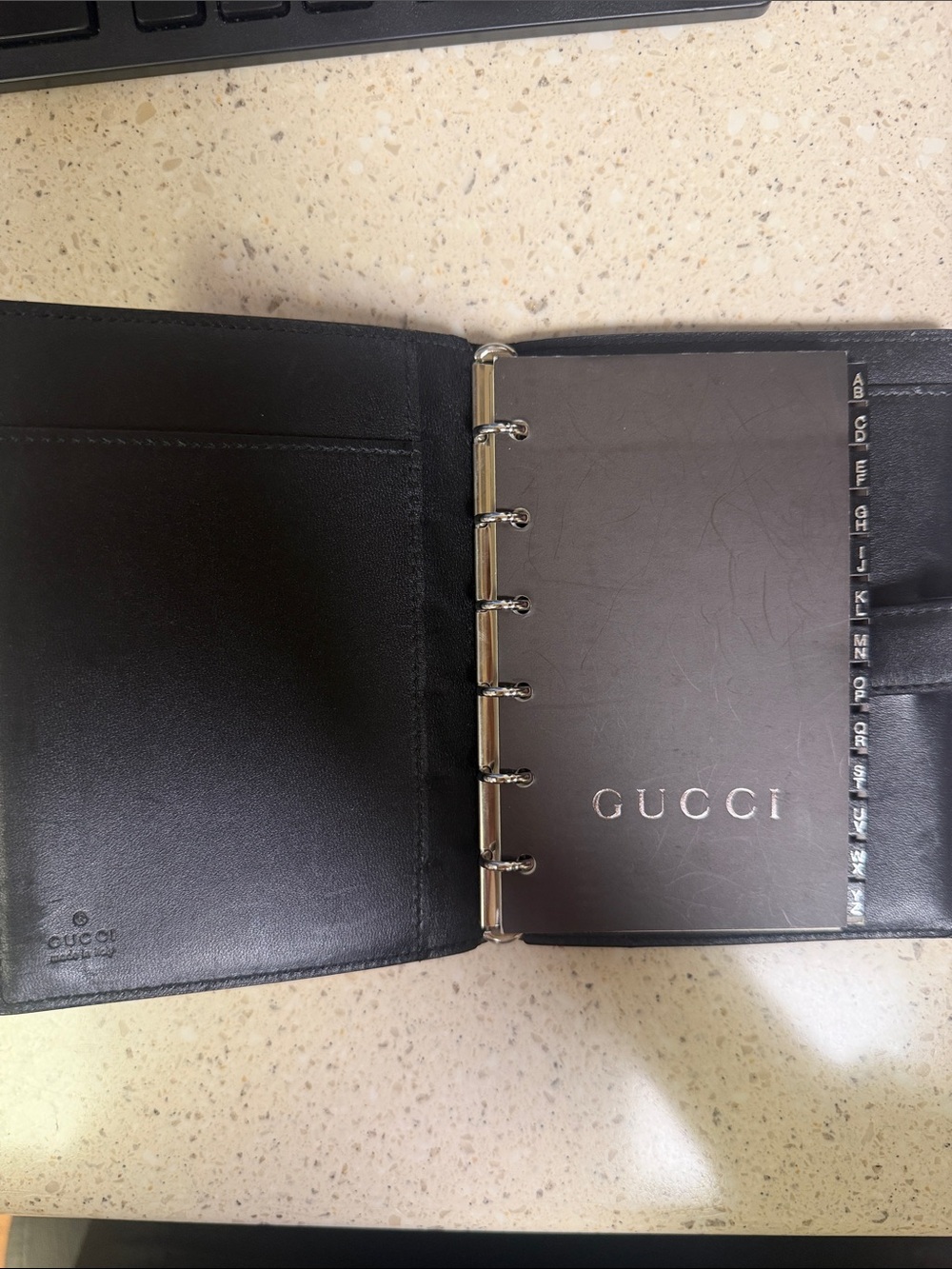 Gucci Black Leather Organizer Wallet with Snap Tab - Picture 2 of 7